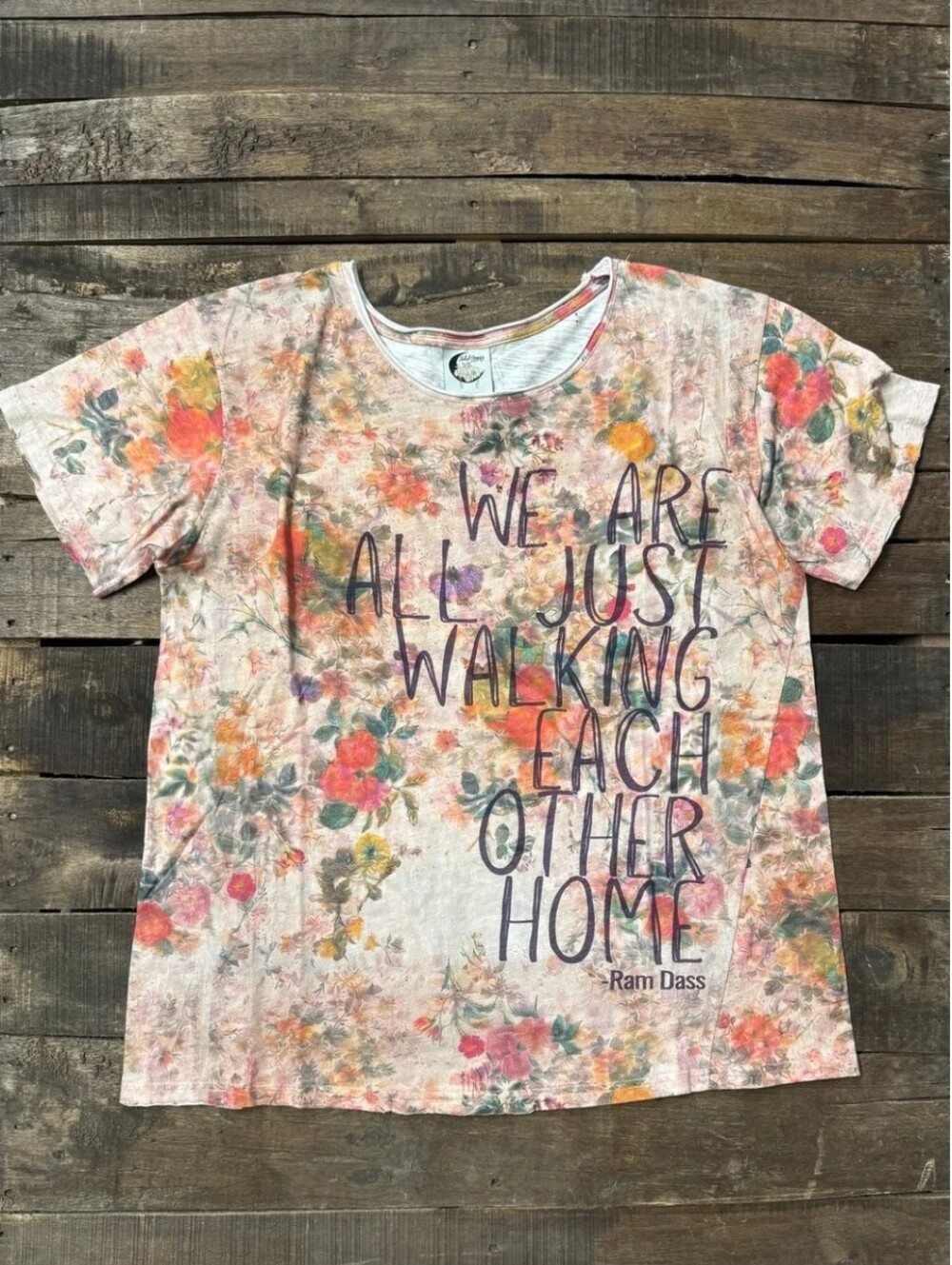 🔥BRAND NEW Moon Dance Tee - HOME - Jaded Gypsy, Floral W Quote